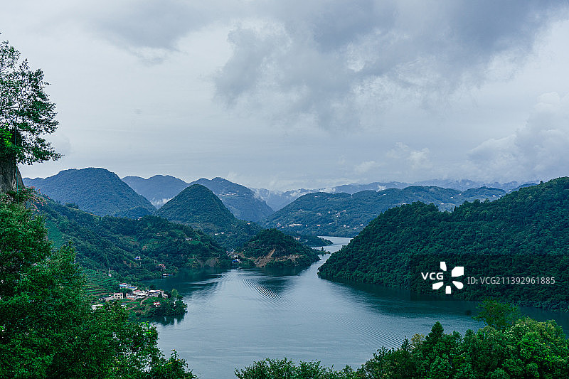 湖北宜昌清江画廊风景区，国家5A级景区图片素材