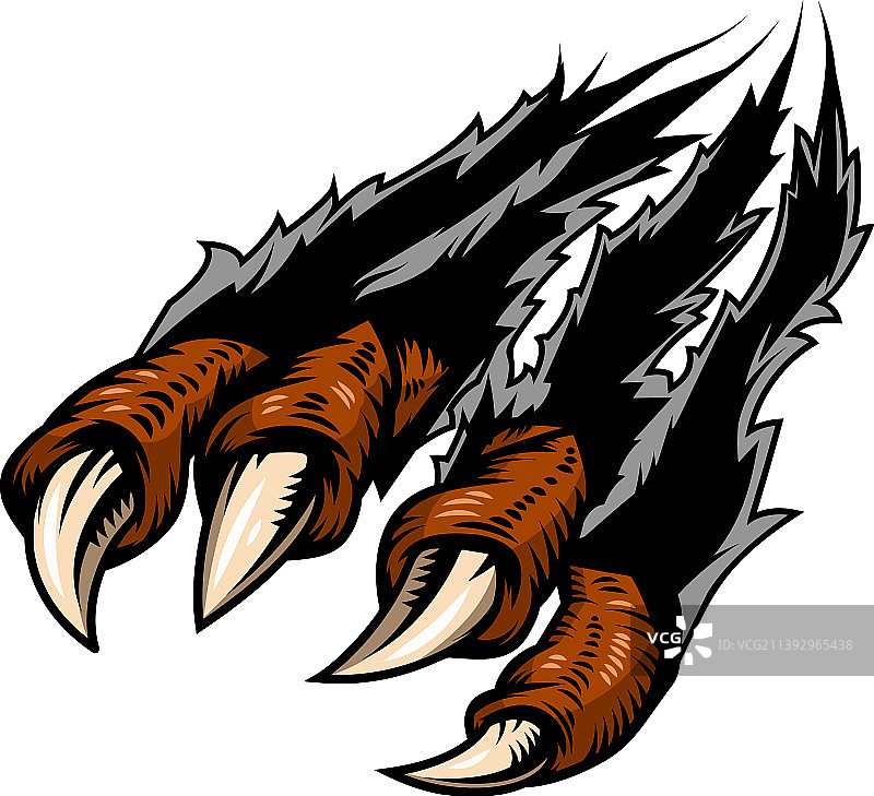 海报T恤背景上的怪物爪痕图片素材