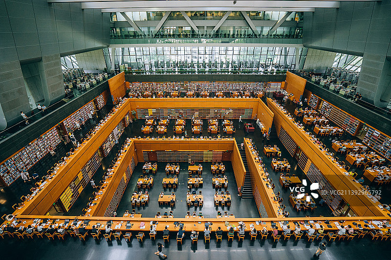 中国国家图书馆内部风光图片素材
