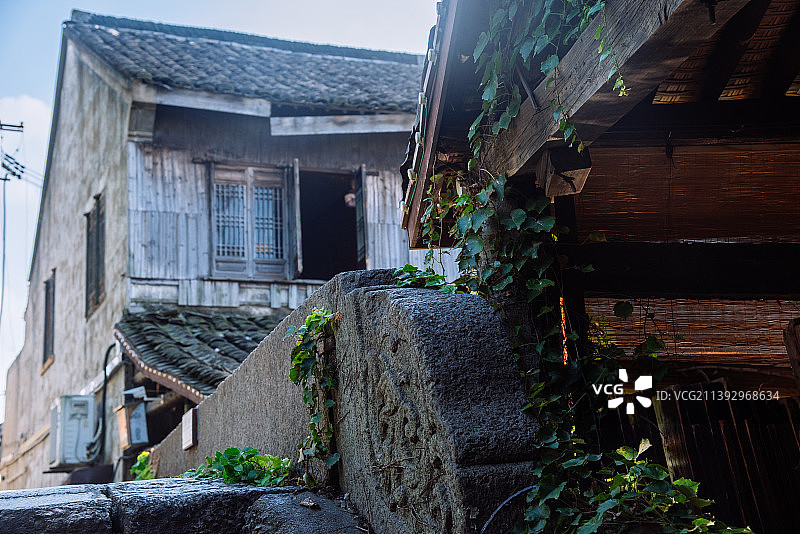 浙江绍兴安昌古镇水乡风光图片素材