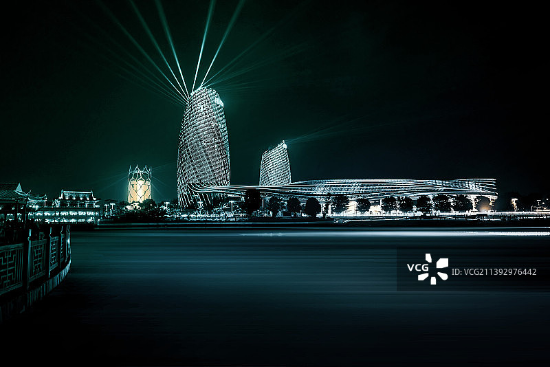 海南海花岛灯光秀图片素材