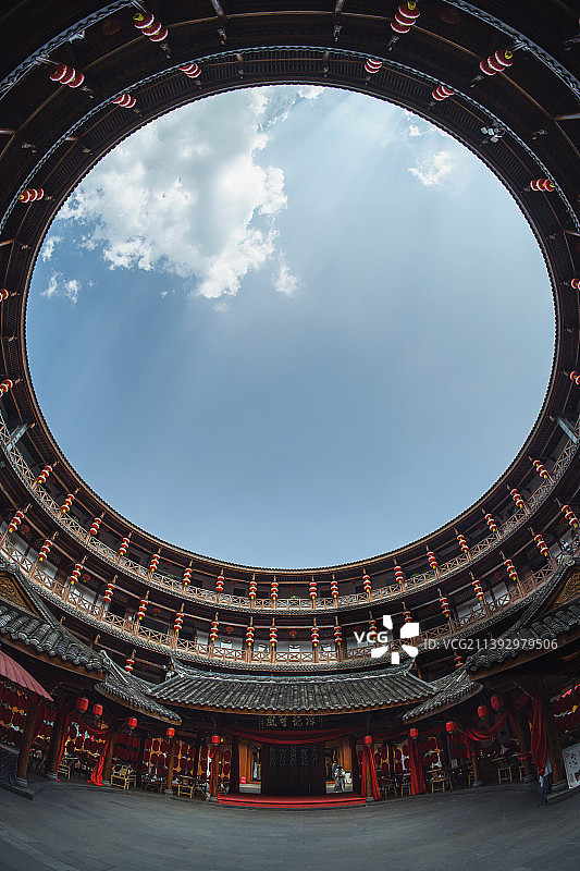 四川洛带古镇客家土楼博客楼图片素材