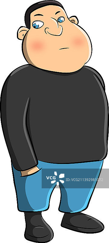 卡通形象的胖男孩图片素材