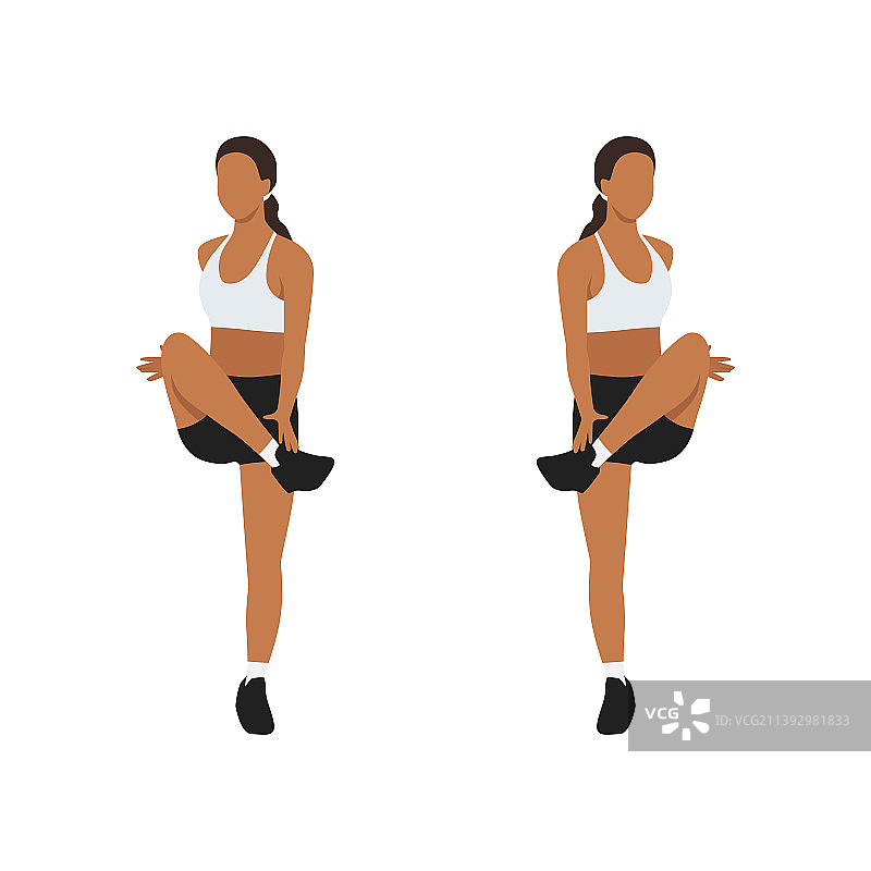 女性做指尖到脚趾开合跳图片素材