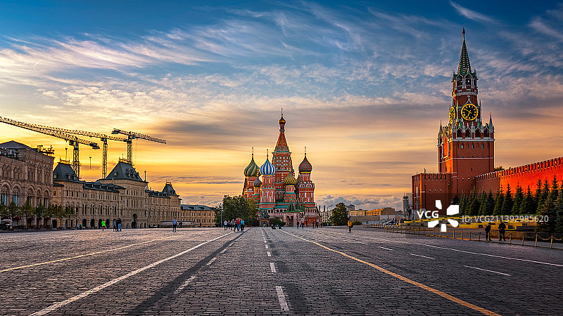红场的早晨图片素材