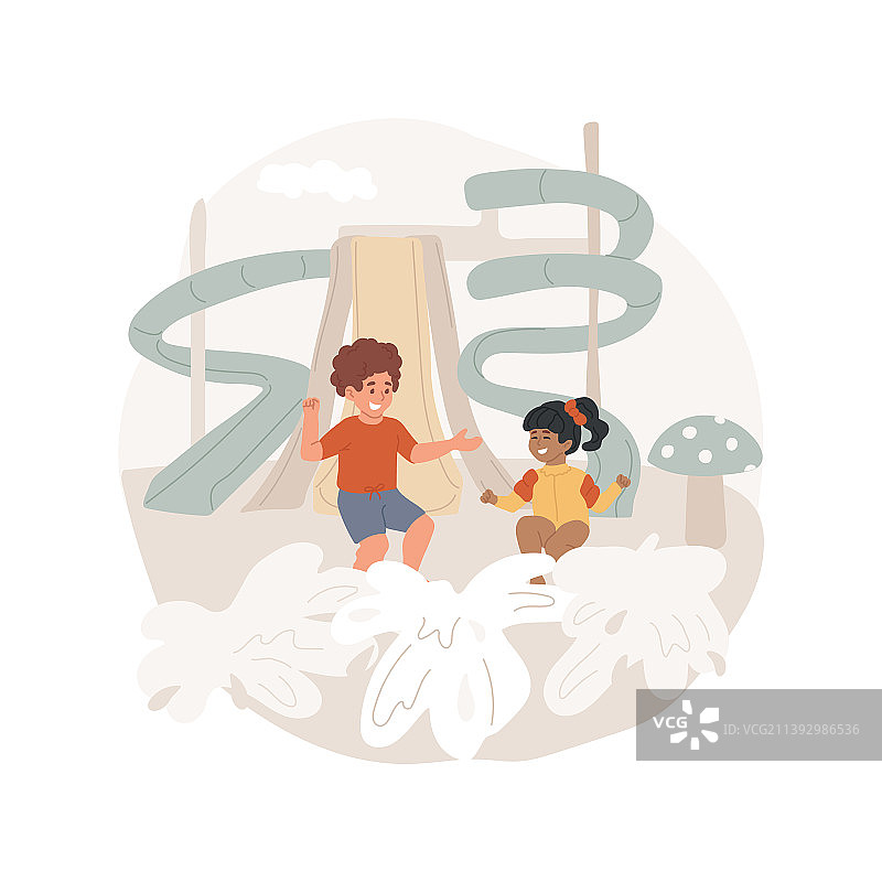 水上露营隔离卡通图片素材