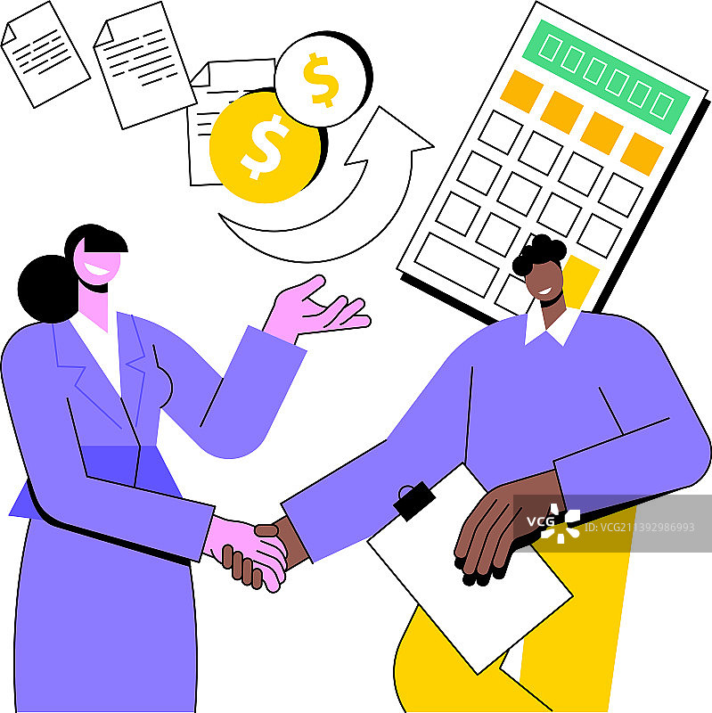 会计预约抽象概念图片素材