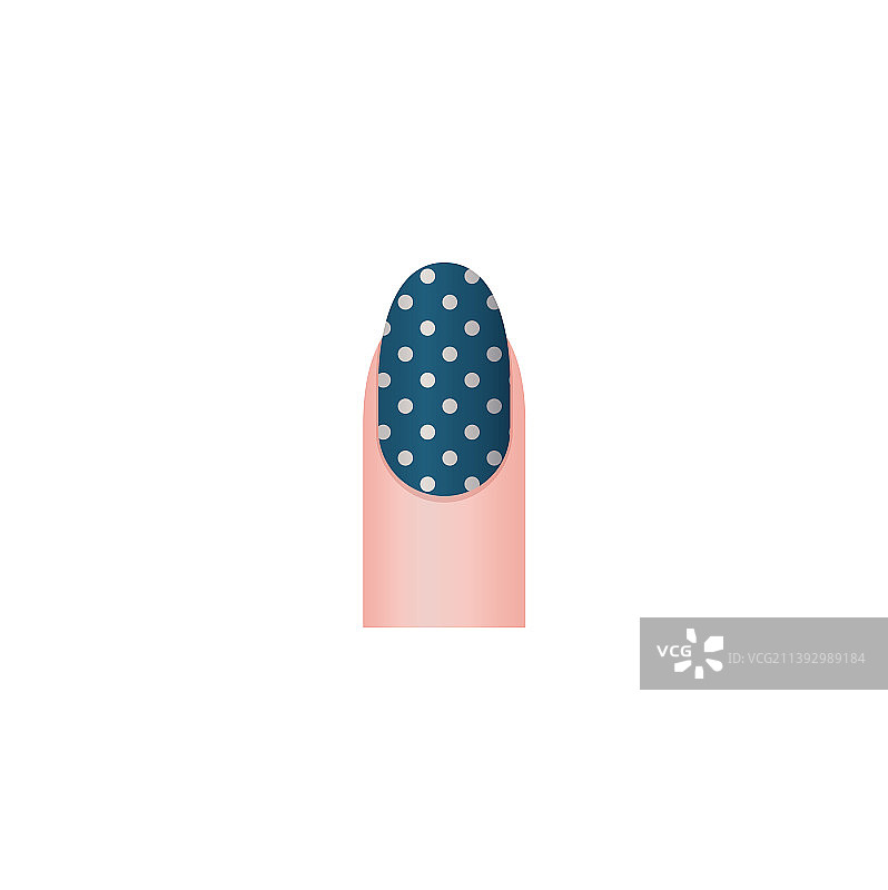 波点美甲时尚贴纸图片素材