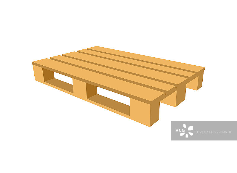 用于运输货物的扁平空木托盘图片素材