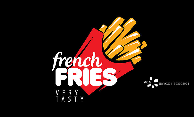 黑色背景上的炸薯条图片素材