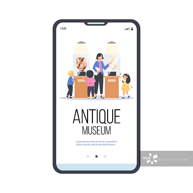 古董博物馆App引导页模板图片素材