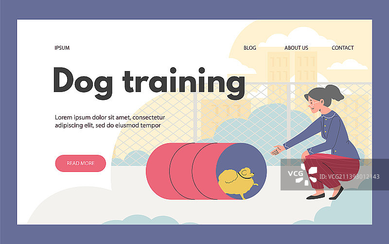 宠物主人训狗网站banner图片素材