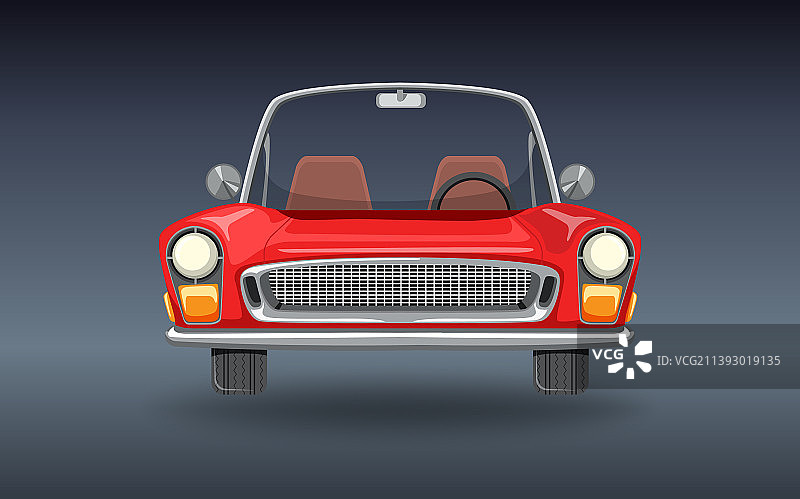 灰色背景上的老爷车图片素材