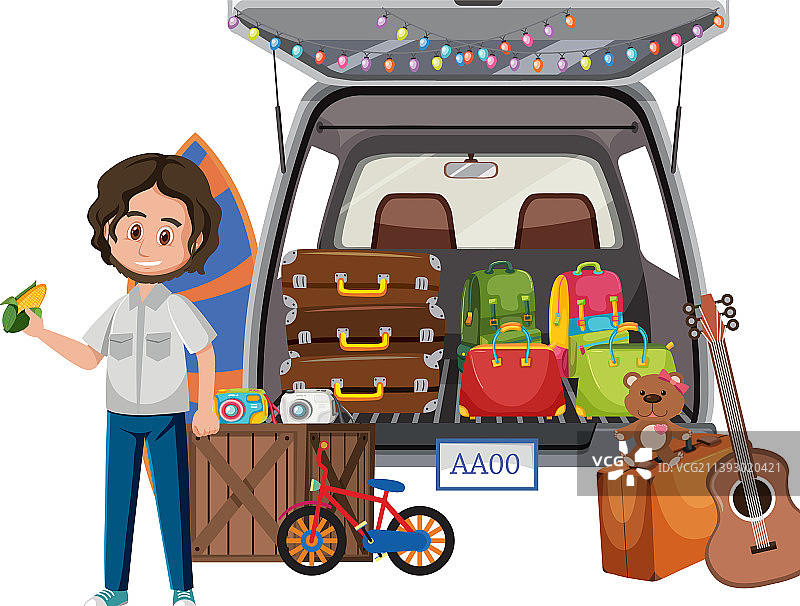 男人站在庭院甩卖处图片素材