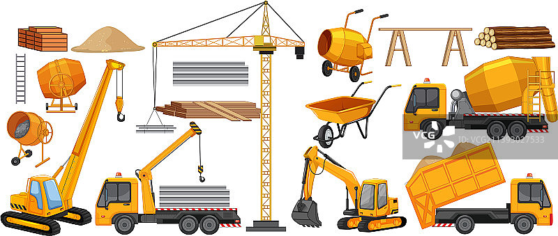 施工现场物品合集图片素材