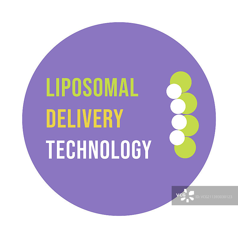 包装用的脂质体递送技术标签图片素材