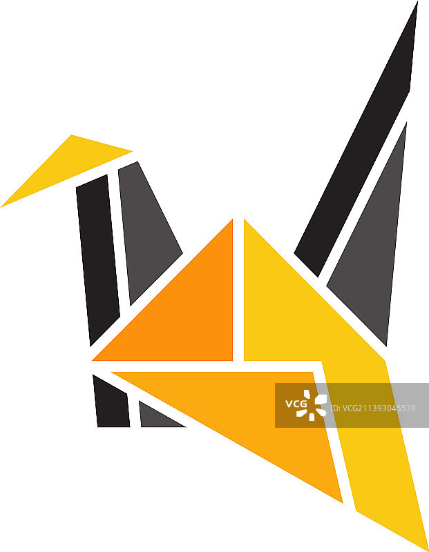 千纸鹤Logo设计图标符号模板图片素材