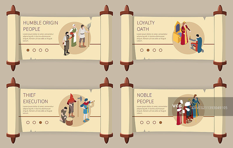 中世纪2.5D风格banner合集图片素材