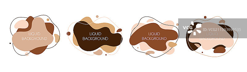 包含内含物的4种液体或流体图片素材