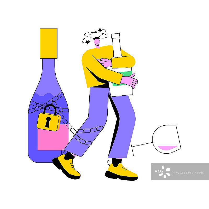 酗酒抽象概念图片素材