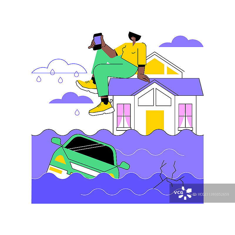 洪水抽象概念图片素材