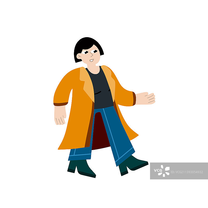 穿外套的女人图片素材