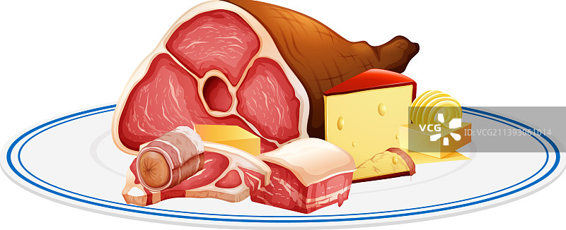 肉类和奶酪冷盘拼盘图片素材
