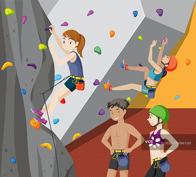 室内攀岩馆图片素材