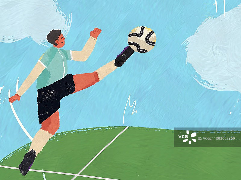 任意球世界杯足球比赛一个踢足球的男子足球运动员图片素材