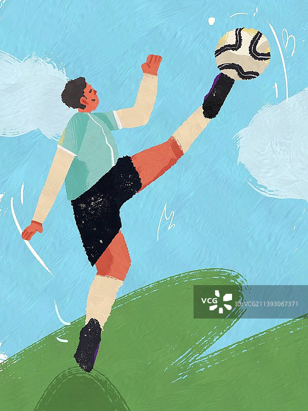 任意球世界杯足球比赛一个踢足球的男子足球运动员图片素材