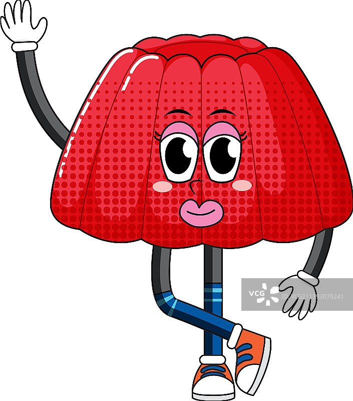 白色背景上的果冻卡通角色图片素材