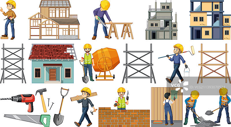 施工现场物品合集图片素材