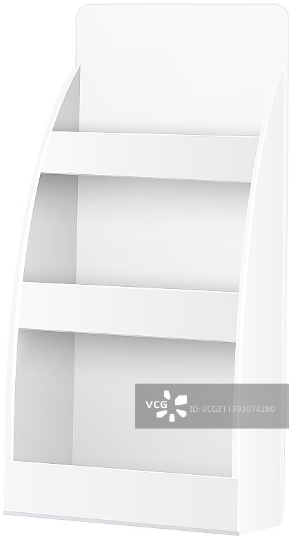 白色空置超市零售店货架图片素材