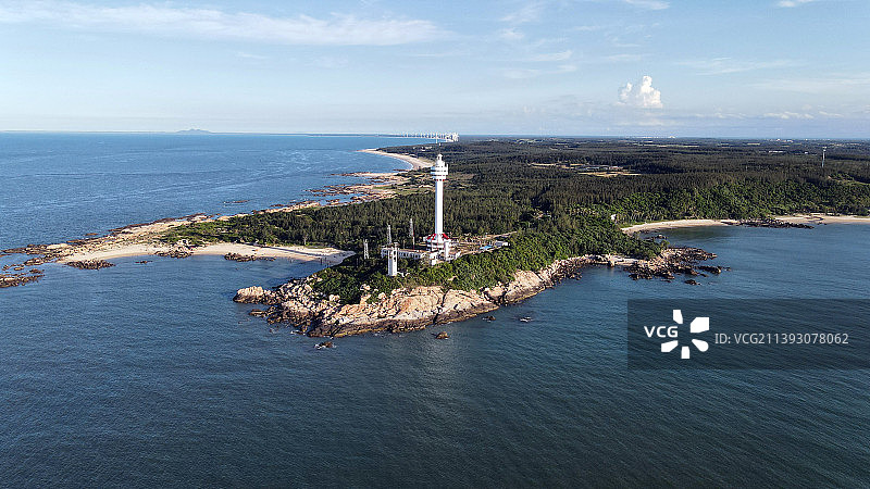 海南木兰湾灯塔：亚洲第一灯塔图片素材