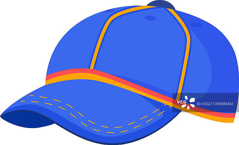 棒球帽半扁平颜色物体图片素材