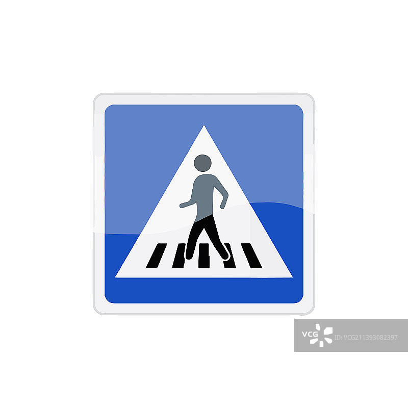 人行横道交通路标图片素材