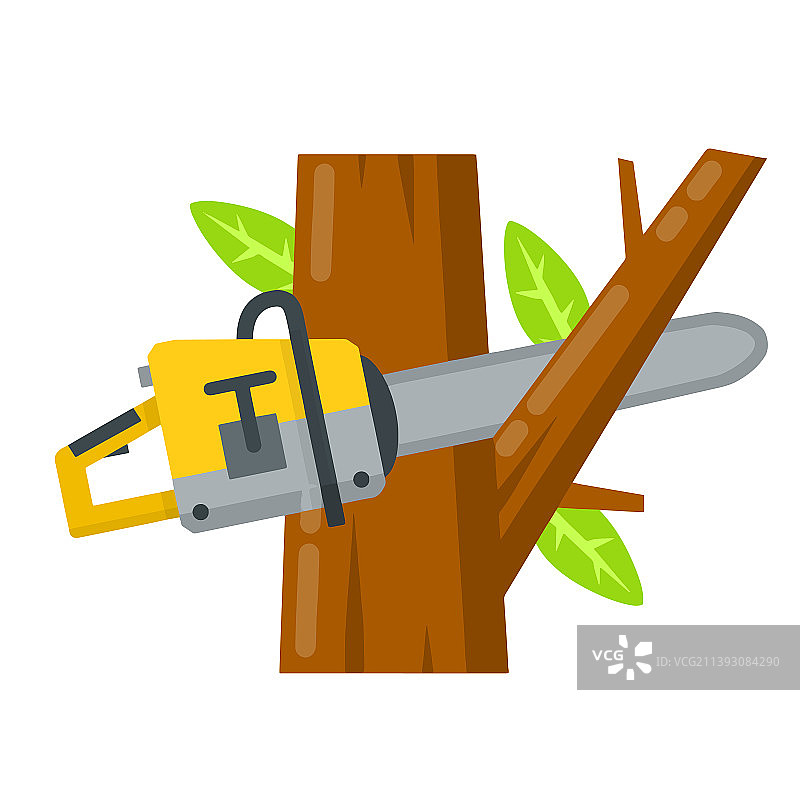用手锯切割树枝图片素材
