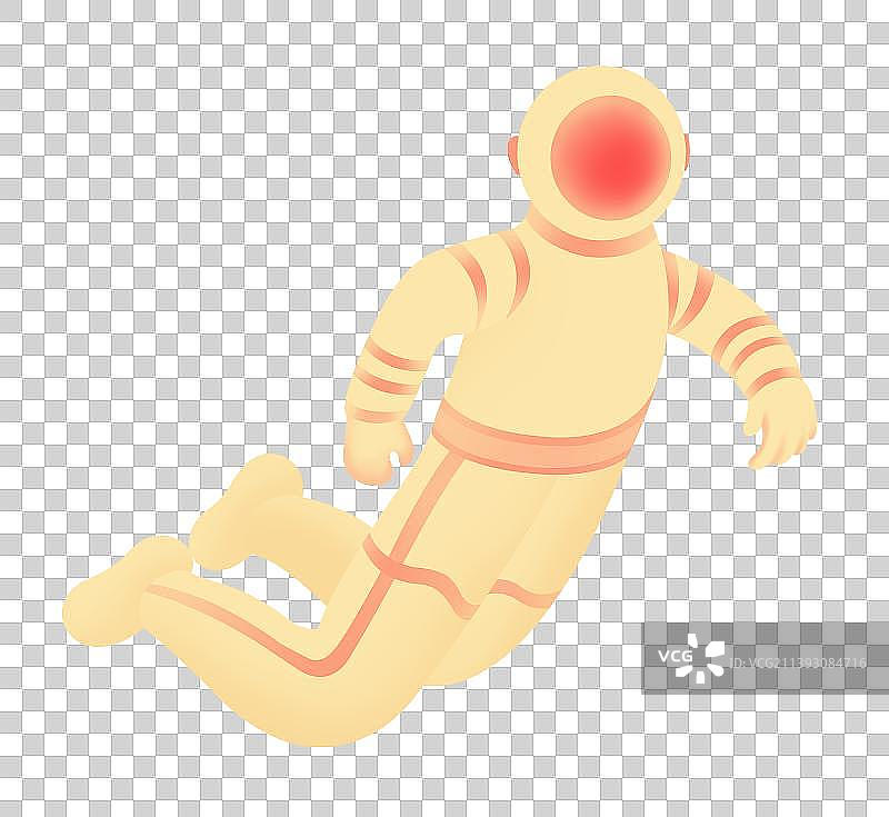 红金磨砂质感仿三维太空宇航员插画元素，金融科技宣传广告，中国航天日航天成就庆典庆祝新年春节中秋节图片素材