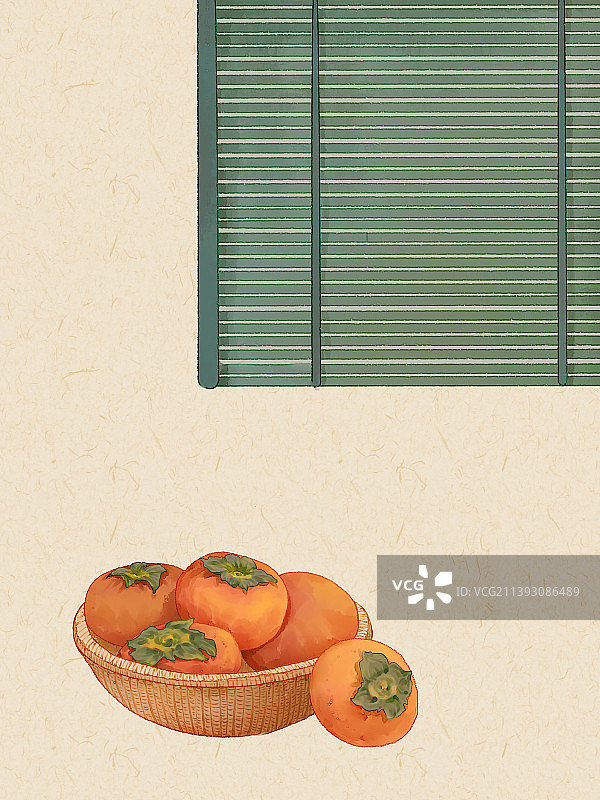 水彩中国风立秋节气图图片素材