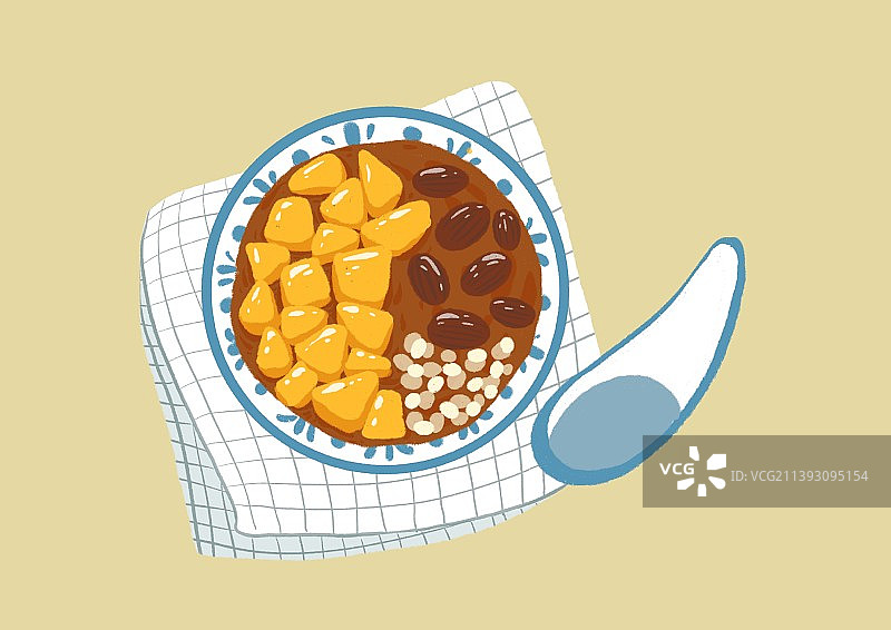 红薯芡实汤水图片素材