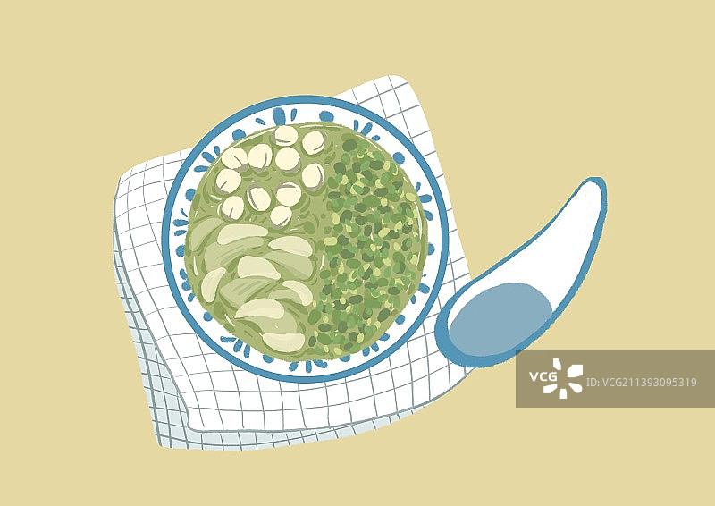百合莲子绿豆汤图片素材