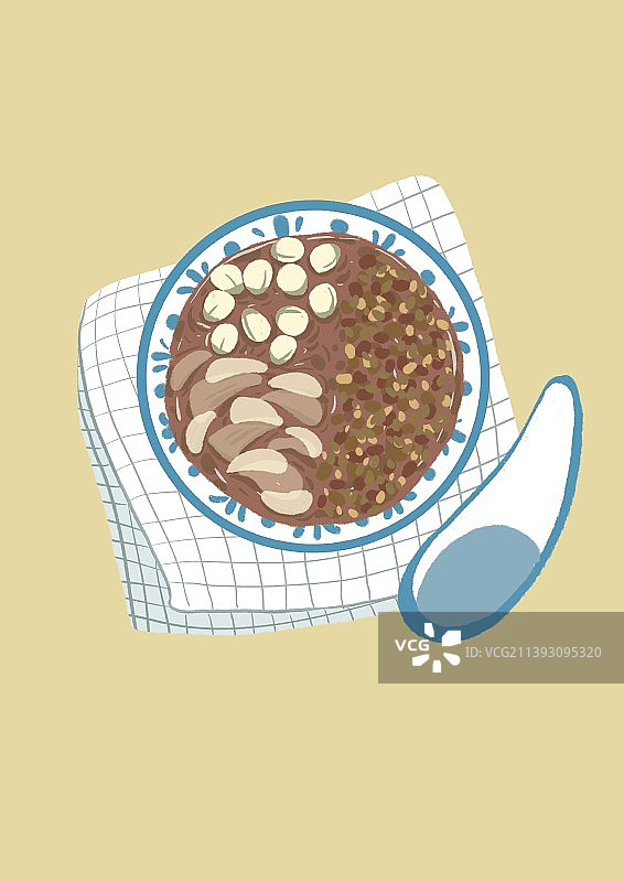 百合莲子红豆汤图片素材