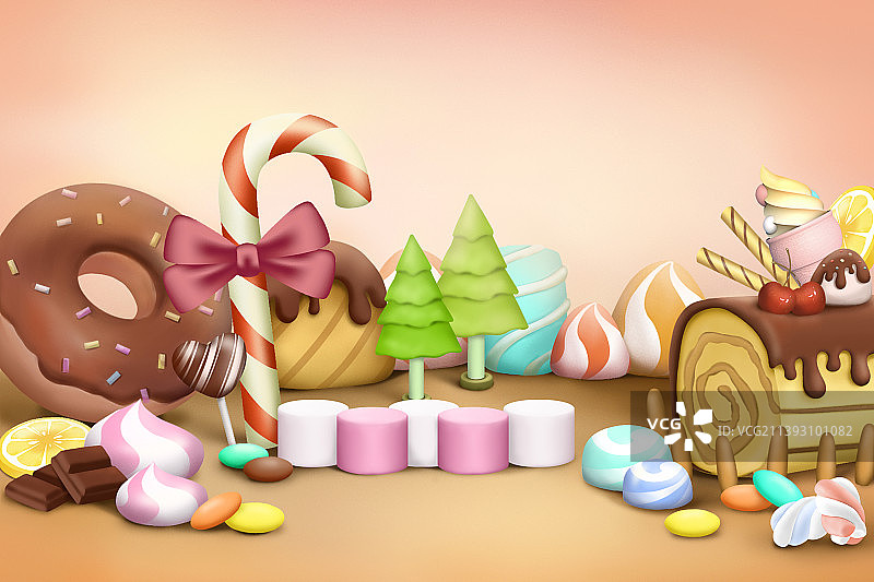 甜美的糖果小镇图片素材