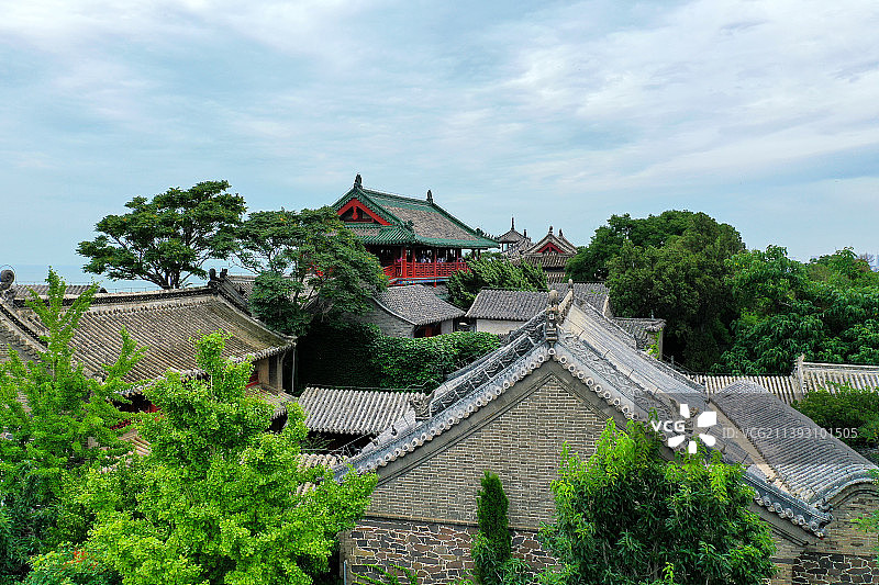 中国四大名楼之一，曾经戚继光抗倭地，山东烟台蓬莱阁图片素材