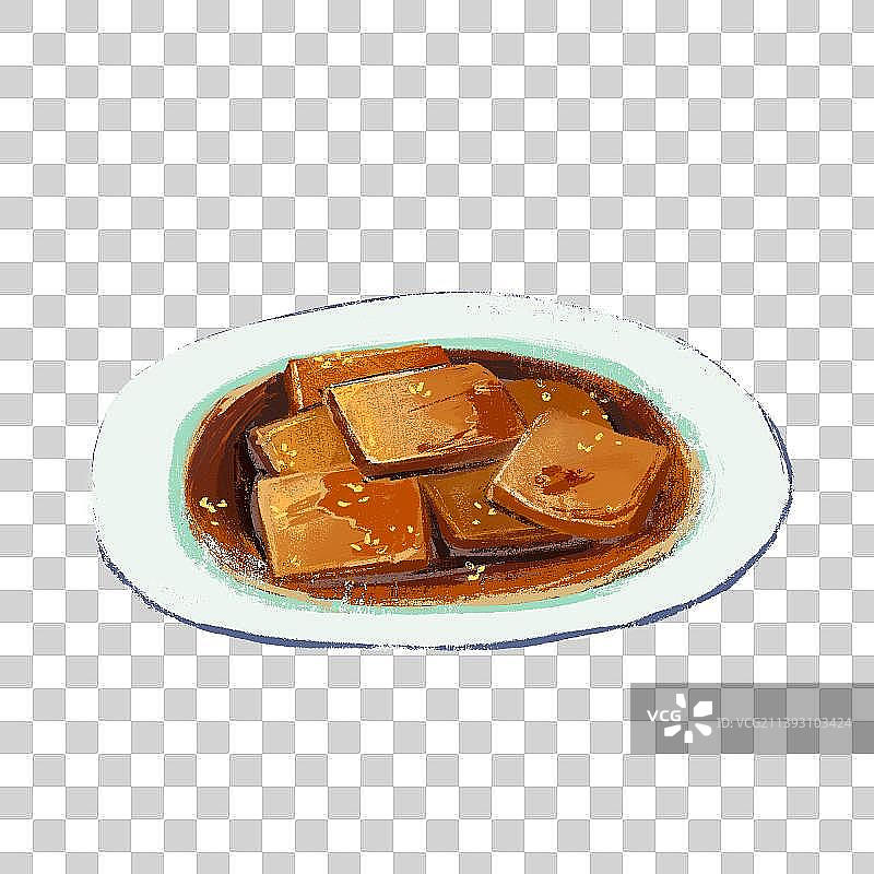 食物桂花红糖年糕图片素材