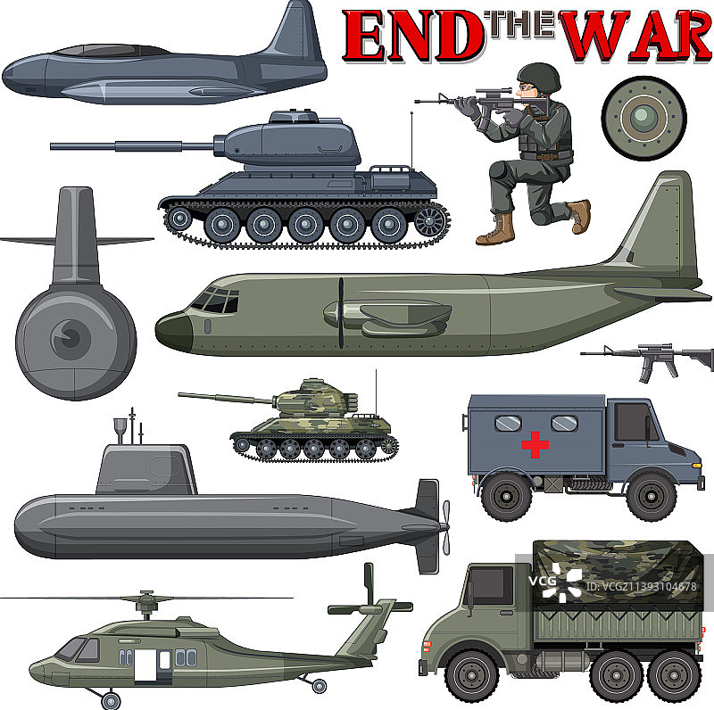 军事元素和车辆合集图片素材
