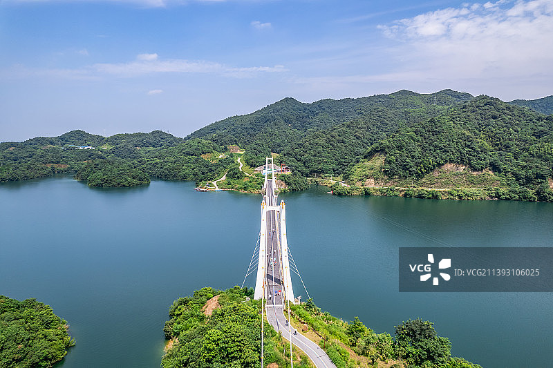 中国湖南株洲市酒仙湖水云桥图片素材