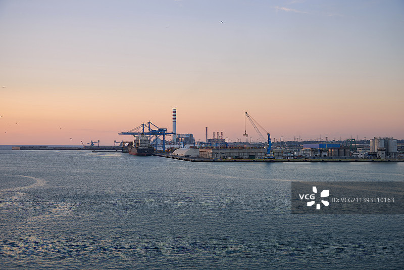 意大利首都罗马的主要港口：奇维塔韦基亚图片素材