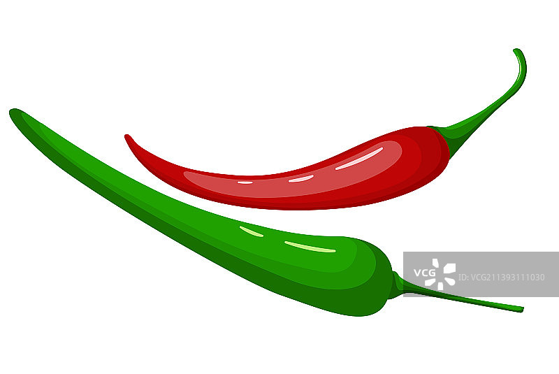 白色背景上的辣椒图片素材
