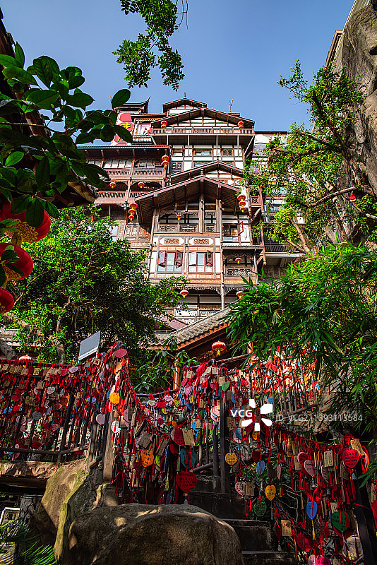 中国重庆洪崖洞民俗风貌区图片素材